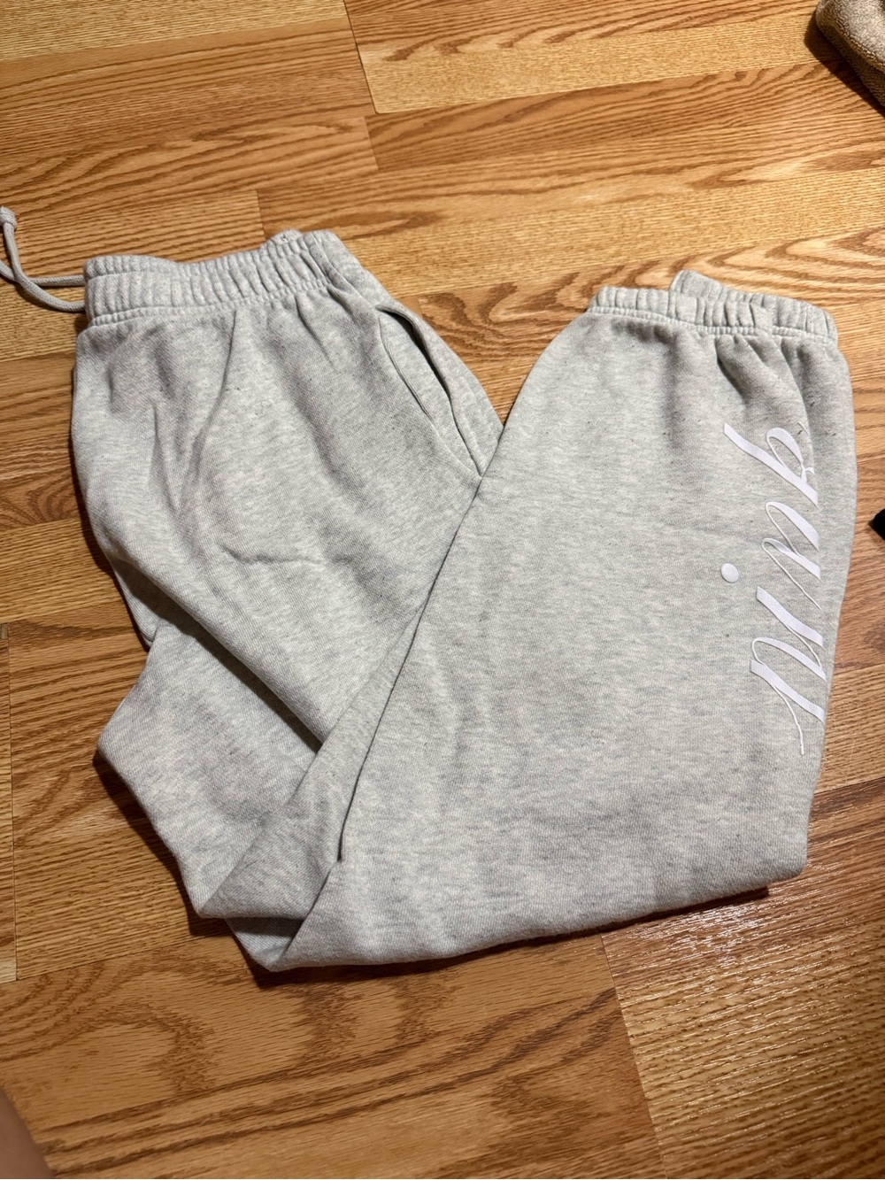 Victoria's Secret Gray 'Pink' Logo Kids Sweatpants
